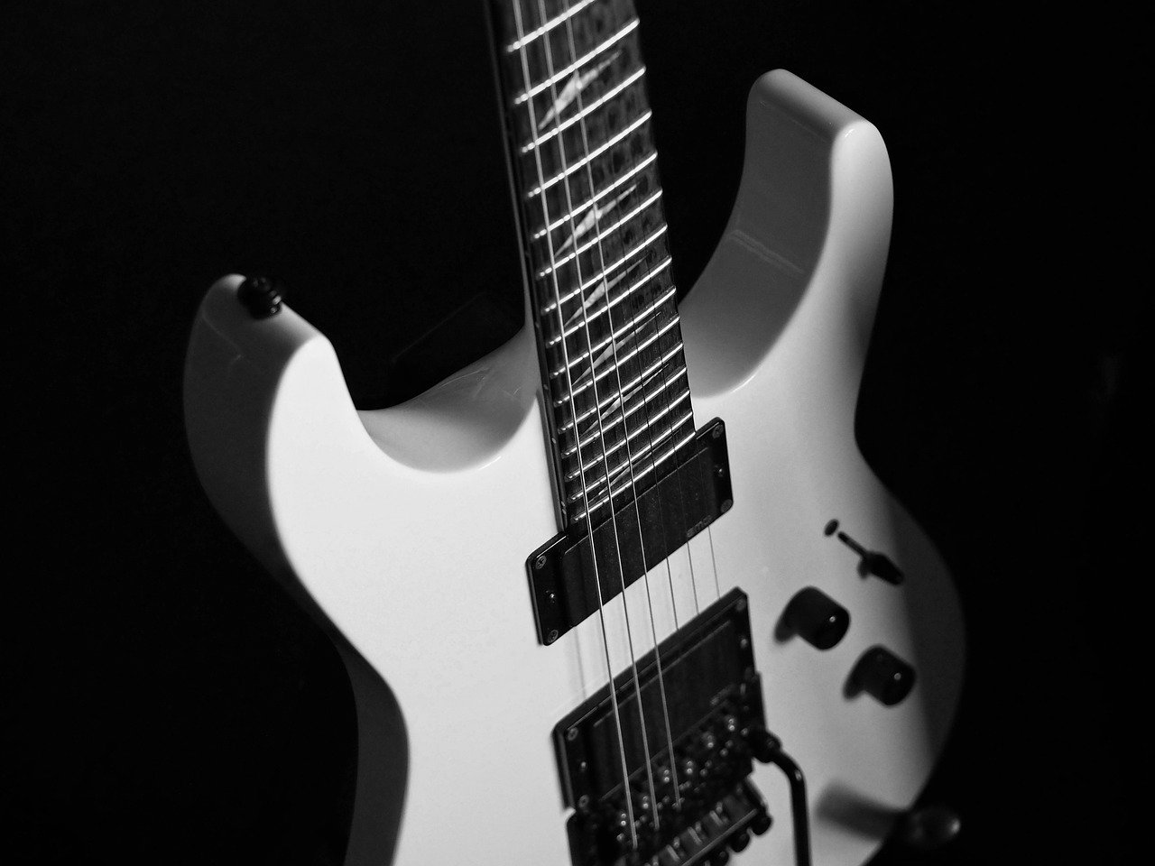 guitar, musical instrument, black-and-white, hd wallpaper, desktop backgrounds, music, electric, rock guitar, stringed instrument, music, music, music, music, music
